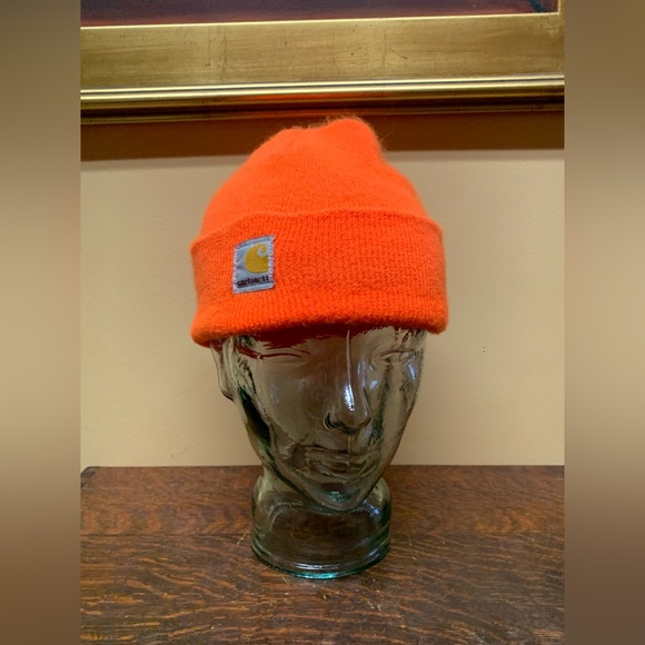 Youth Unisex One Size CARHARTT A18 WATCH CAP Beanie Hat Orange - Picture 4 of 16